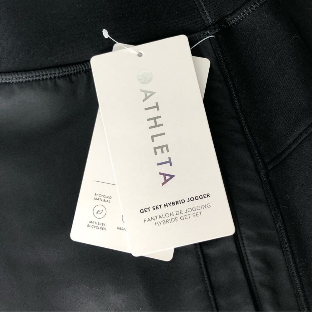 NWT Athleta Get Set Black Loose Fit Jogger Pull On Pants M - Picture 4 of 7